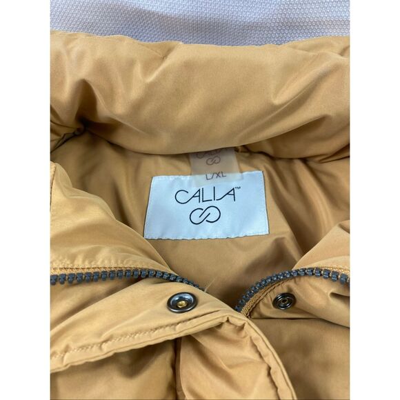 CALIA by Carrie Underwood Camel Tan Puffer Vest L/XL Quilted Zip Adjustable - Picture 6 of 6